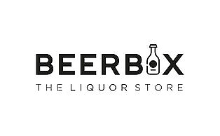 Beerbox The Liquor Store logo with a bottle icon