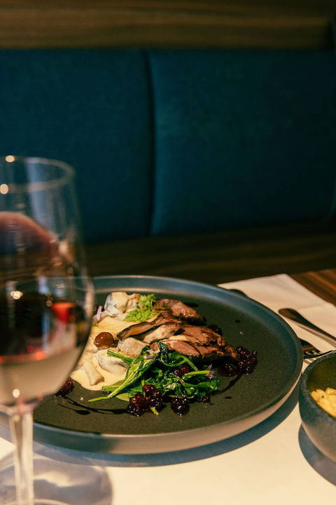 Main courses at the STÜVA restaurant in St. Moritz