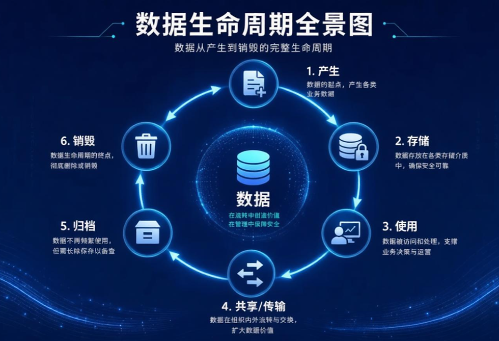 数据从产生到销毁的完整生命周期