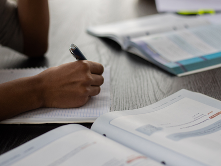 A person taking a test.