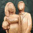 Sculpture en ronde bosse en bois de chêne