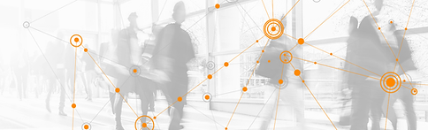LInkedin banner gray white orange connec