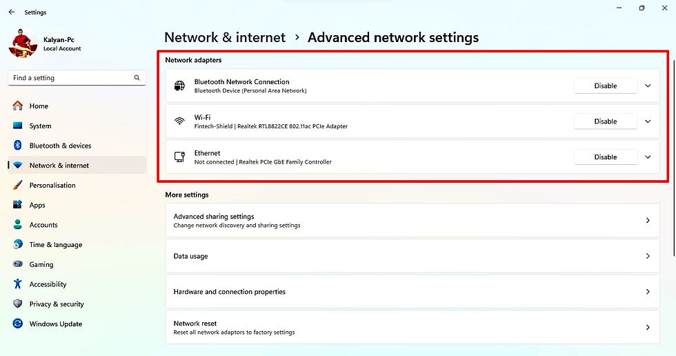 Internet Troubleshooting