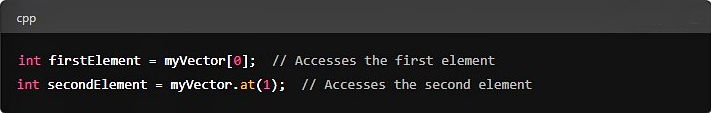Accessing elements in a vector