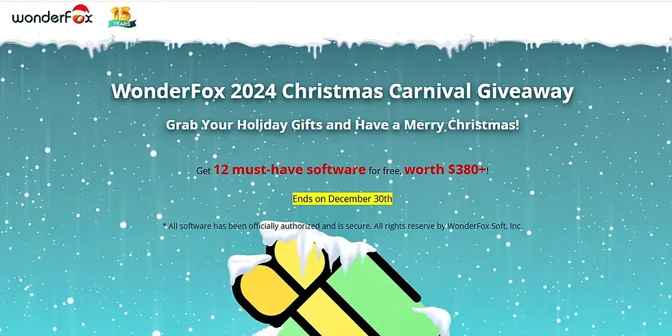 WonderFox Holiday Giveaway 2024: Softwares Worth $380