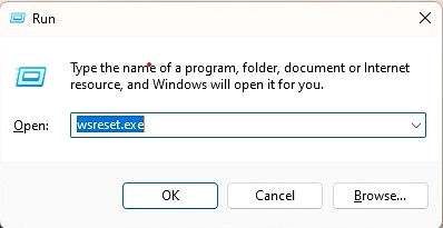 Windows Store Cache Reset