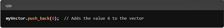 add elements to a vector using the push_back()