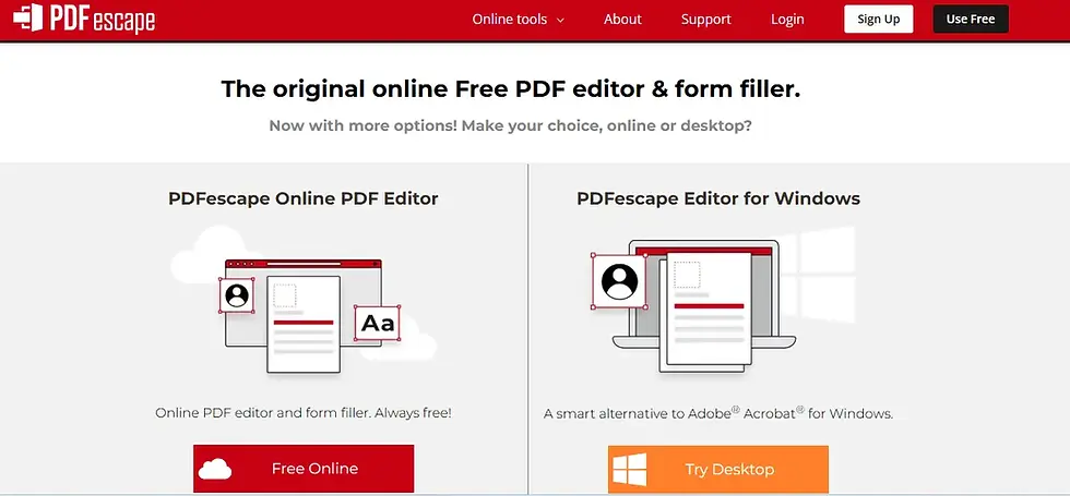 PDFescape (Web Version) Image – No Downloads Needed