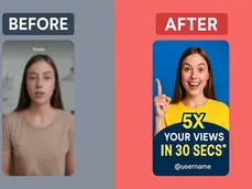 Side-by-side comparison of two Instagram Reels thumbnails created using Canva, showing the improvement in visual appeal.
