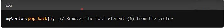 remove an element from a vector