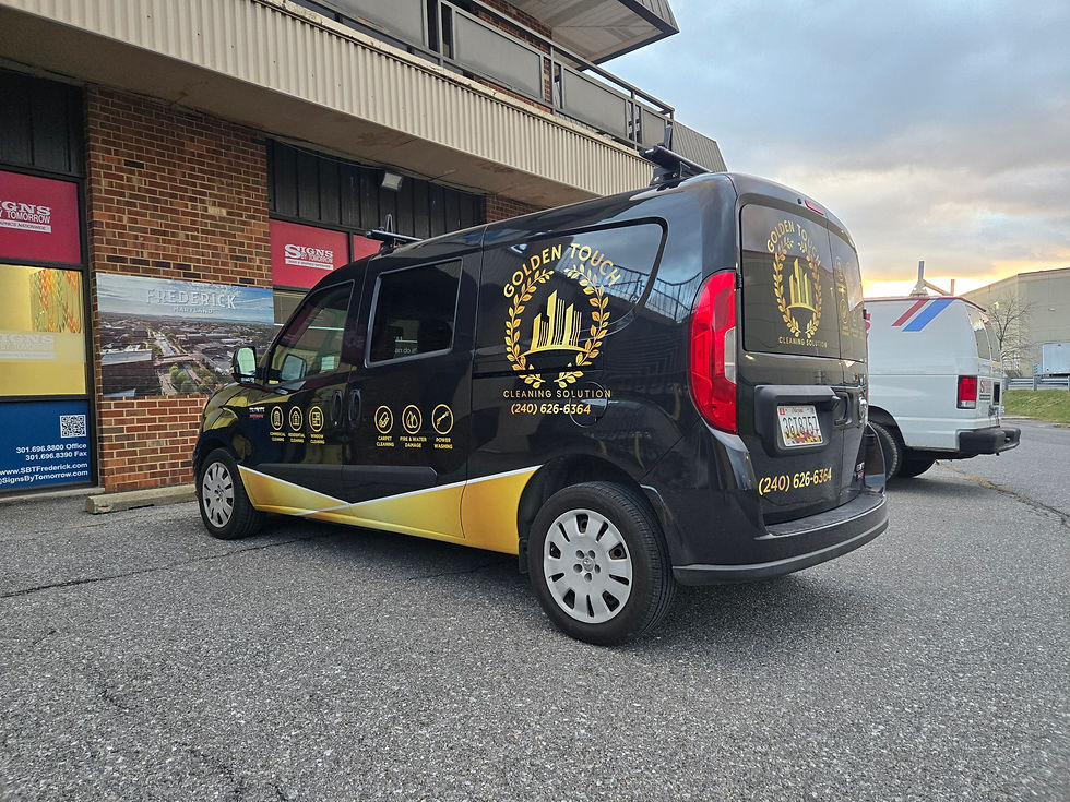 Golden Touch Cleaning Solution Van Graphics 2