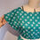 Thumbnail: Teal Cherry Print Loose-fitting Tunic with Belt