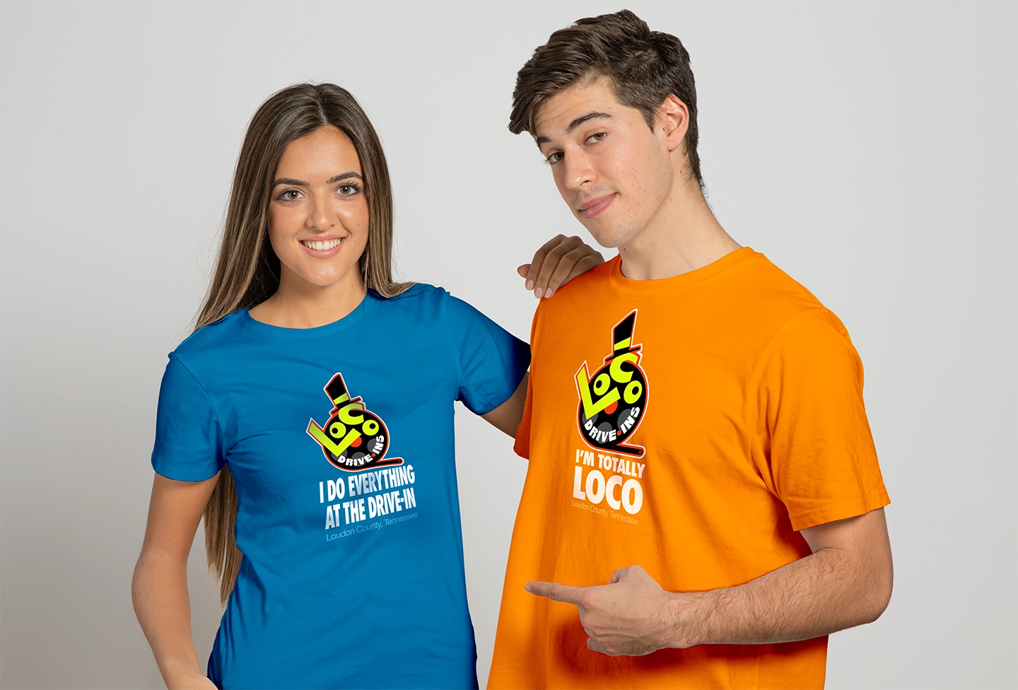 Loco Shirts worn by a boy and girl