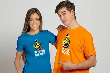 Loco Shirts worn by a boy and girl