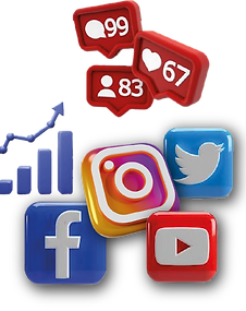 instagram, facebook, twitter, youtube icons
