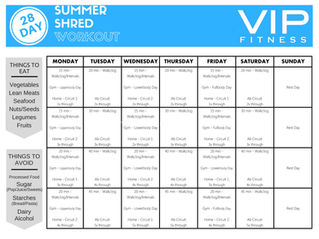 FREE SUMMER SHRED WORKOUT CHALLENGE!