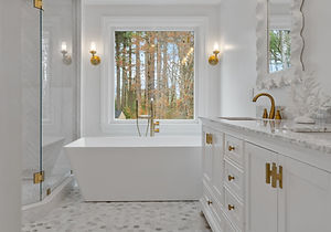 Completed bathroom renovation in Marshfield, MA by WOW Construction