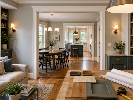 Luxury whole home renovation in Watertown MA with refined interior finishes