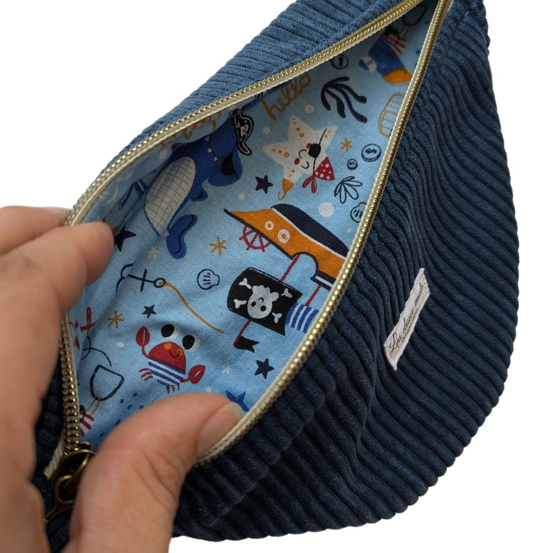 Sac banane enfant bleu marine-piarte