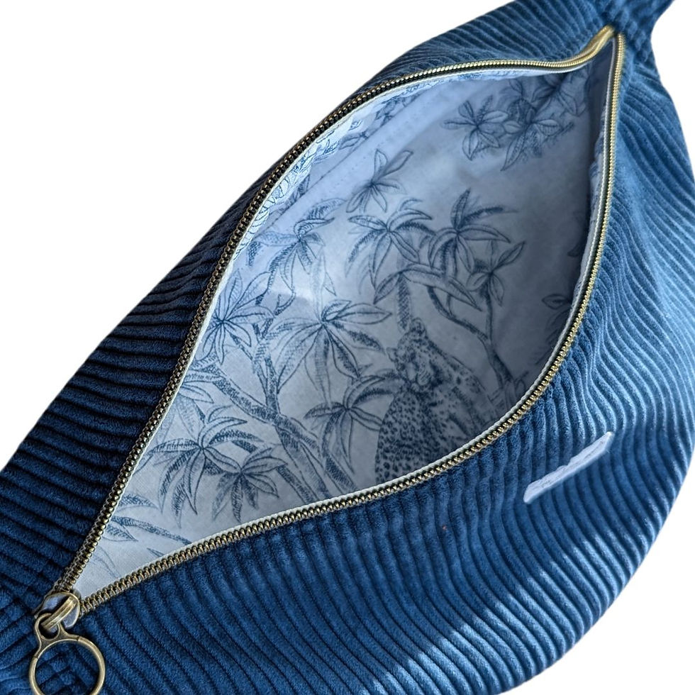 Sac banane bleu jean