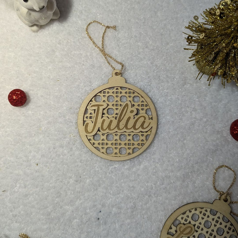 Miniature : Boule de Noël en bois
