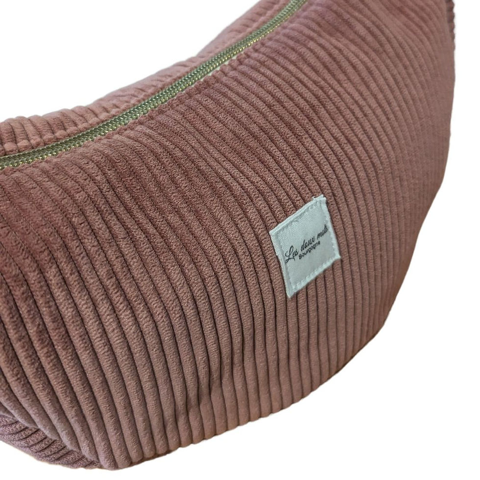 Miniature : Sac demi-lune vieux rose