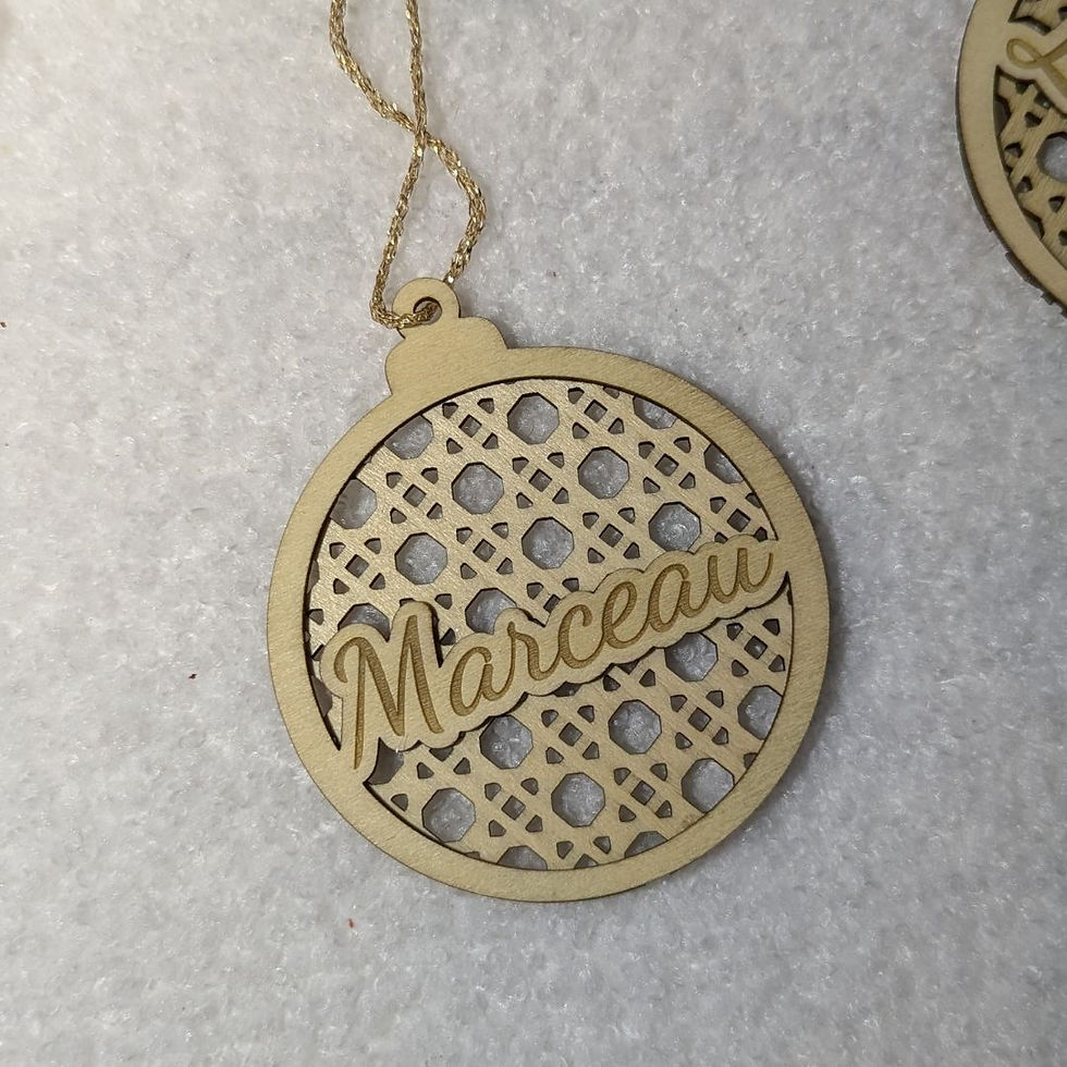 Miniature : Boule de Noël en bois
