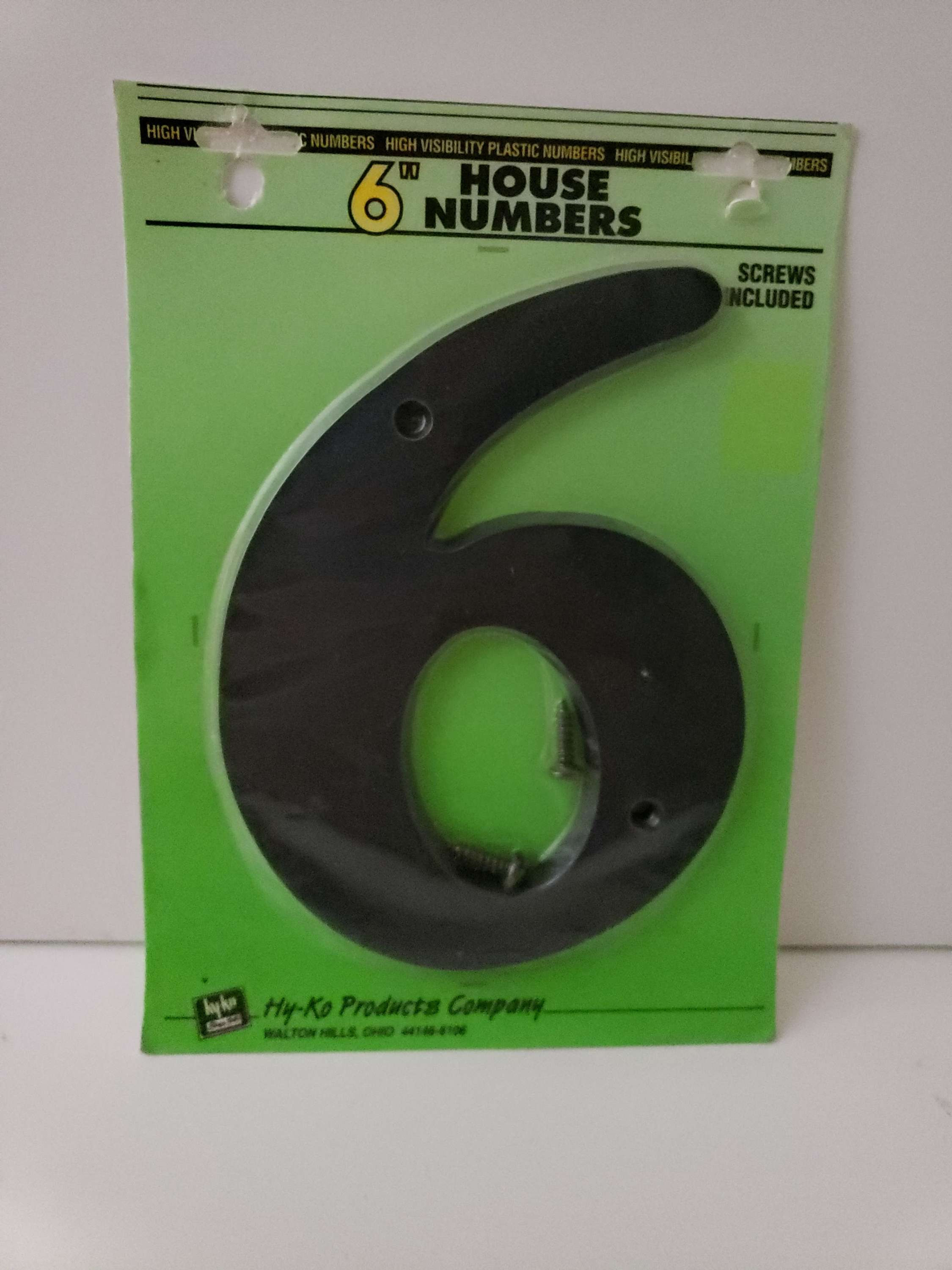 Hy-Ko House #6 Black 6" Screws Included 