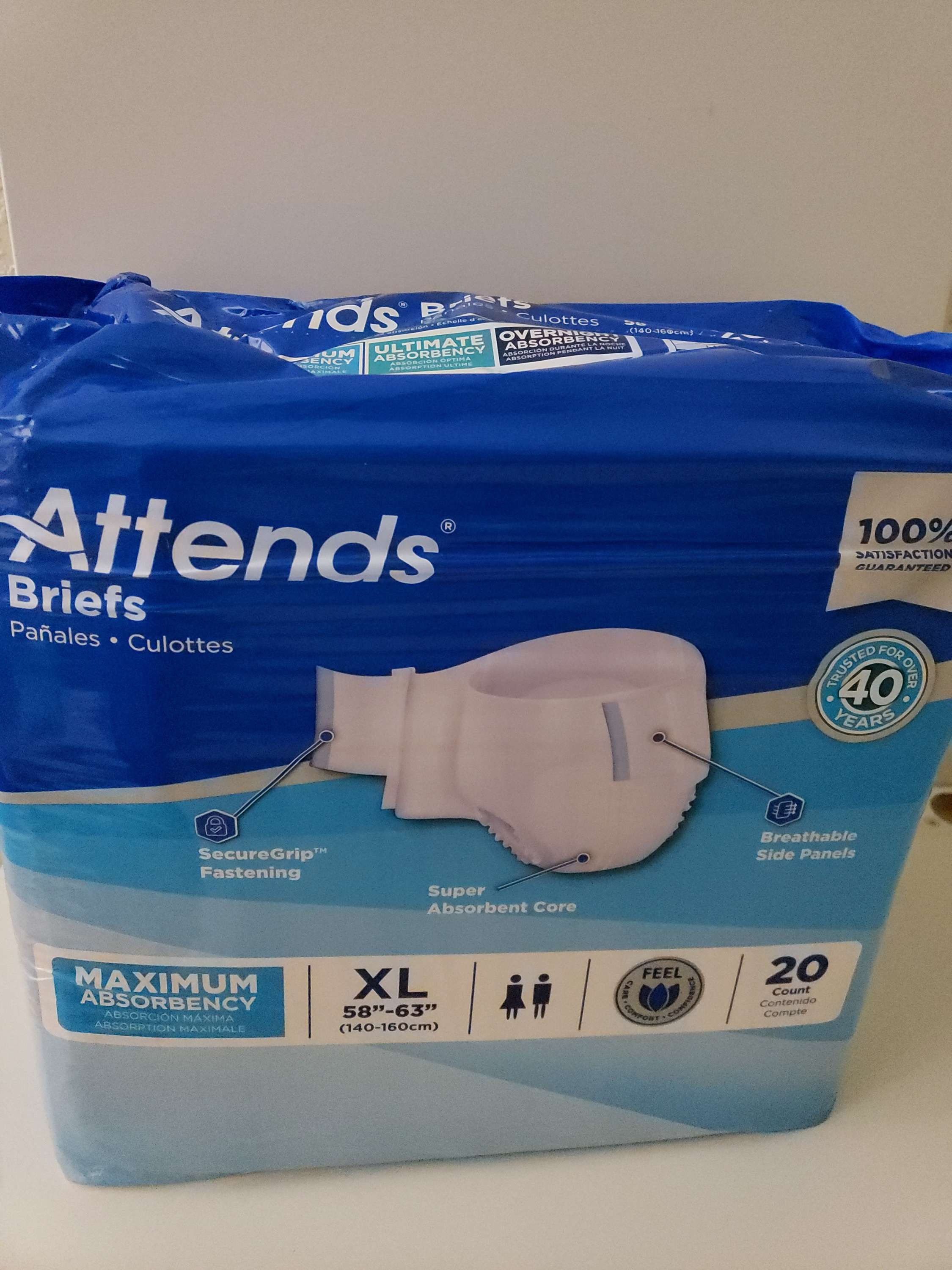 Attends Briefs XL 20ct