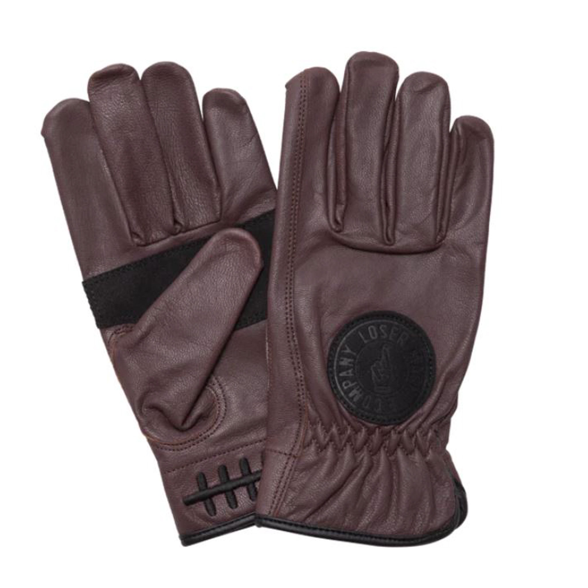 Death Grip Leather Gloves Brown