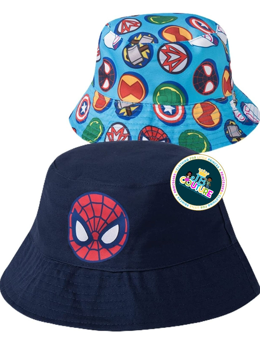 Reversible spider man hat 