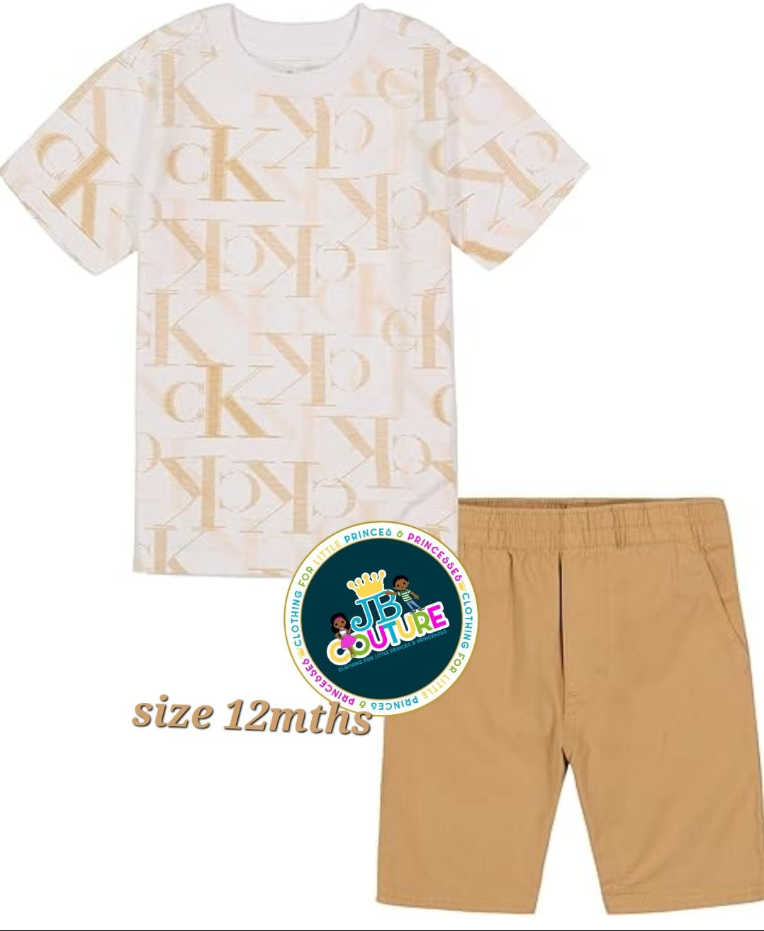 Calvin Klein tan set 