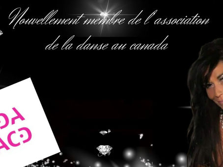 Bonne nouvelle maintenant membre de l'association canadienne de la danse