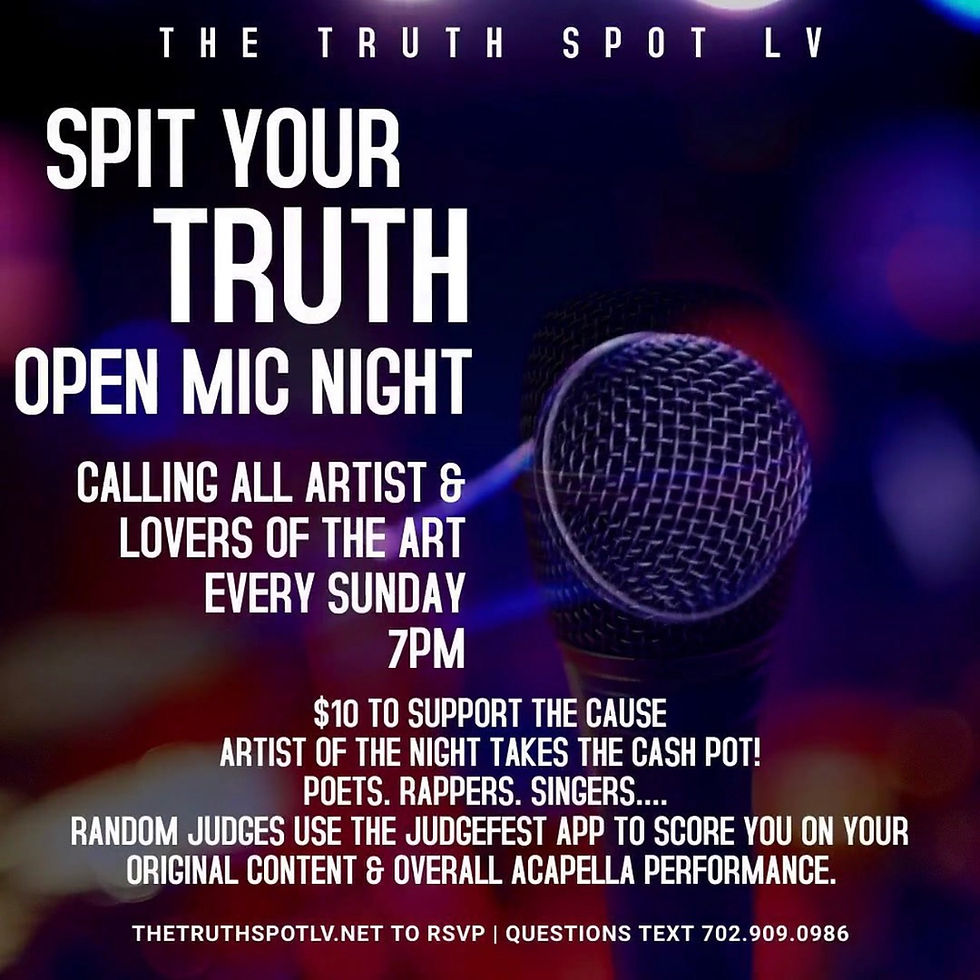 Spit Your Truth Open Mic Night (Acapella Sundays)