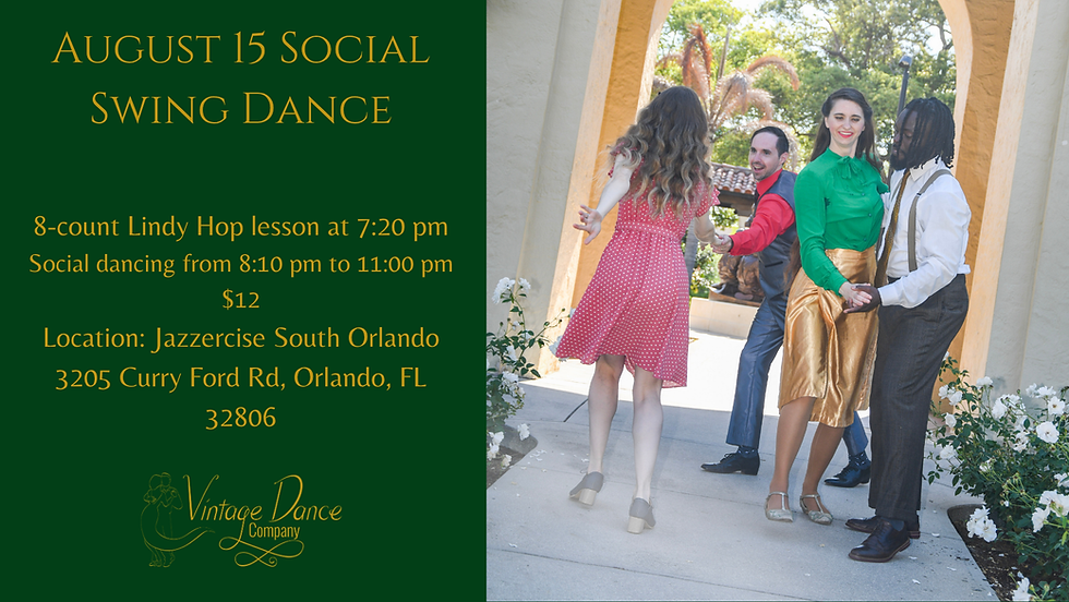 August 15 Social Swing Dance