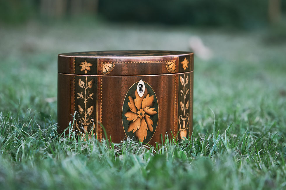 Thumbnail: Stunning Georgian Oval Tea Caddy SOLD 1790 SOLD