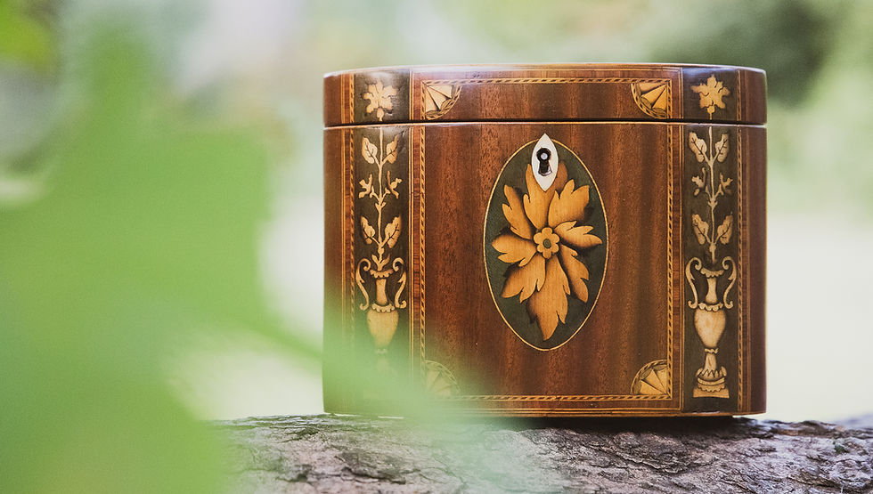 Thumbnail: Stunning Georgian Oval Tea Caddy SOLD 1790 SOLD