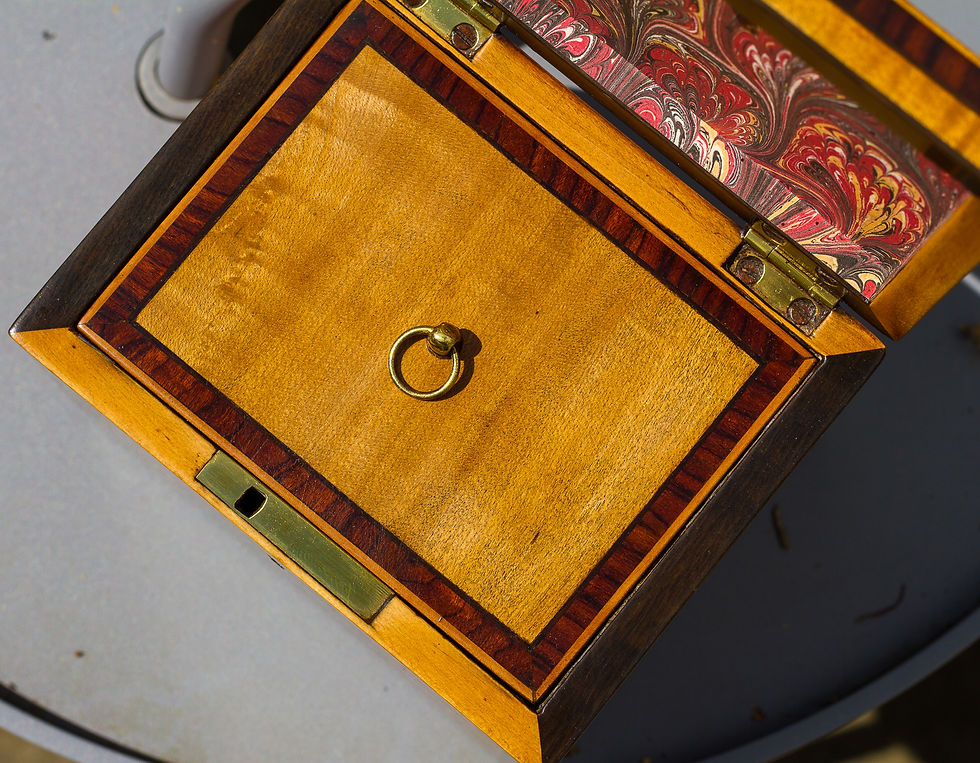 Thumbnail: Georgian Satinwood Tea Caddy c.1800 SOLD