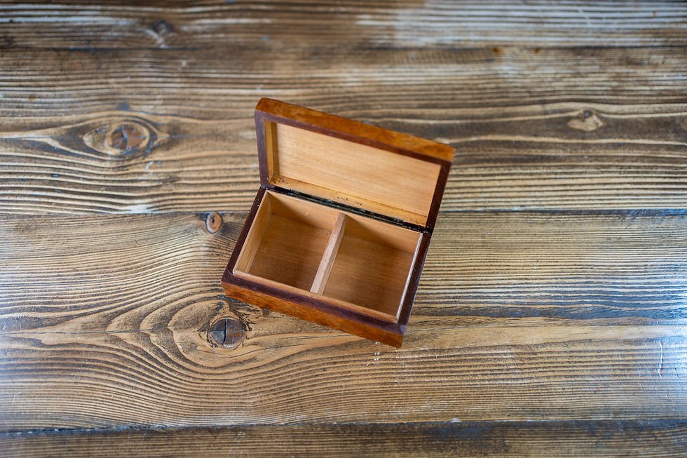 Thumbnail: Small Amboyna Cigarette Box c.1920