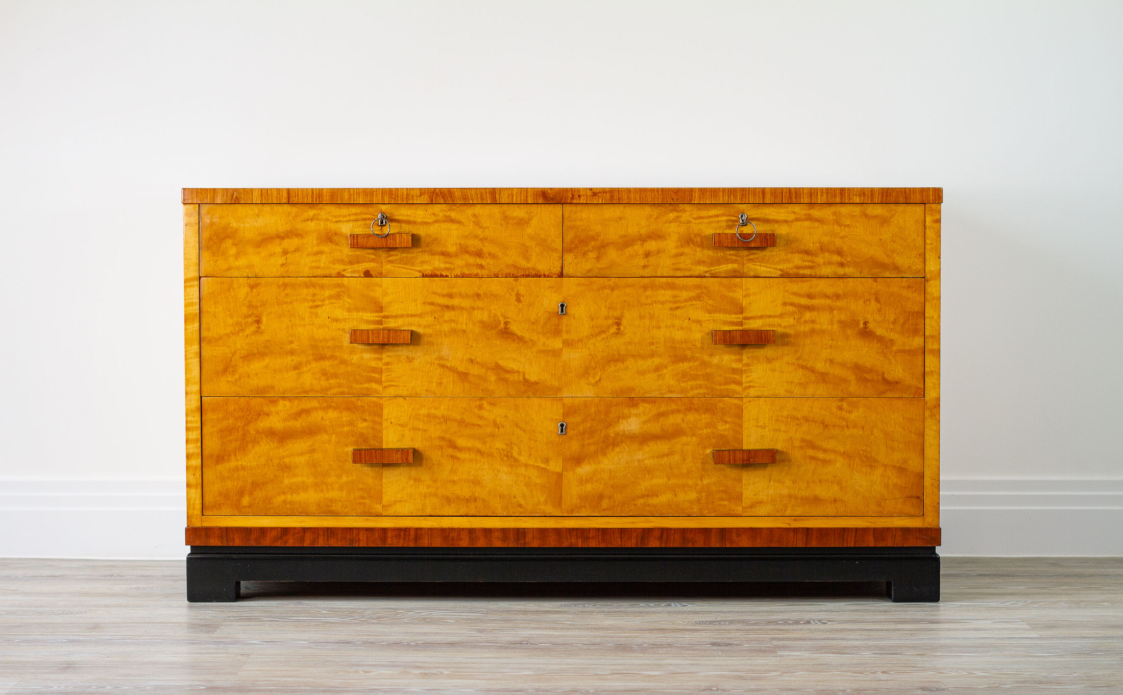 Birds Eye Maple Art Deco Chest of Drawers