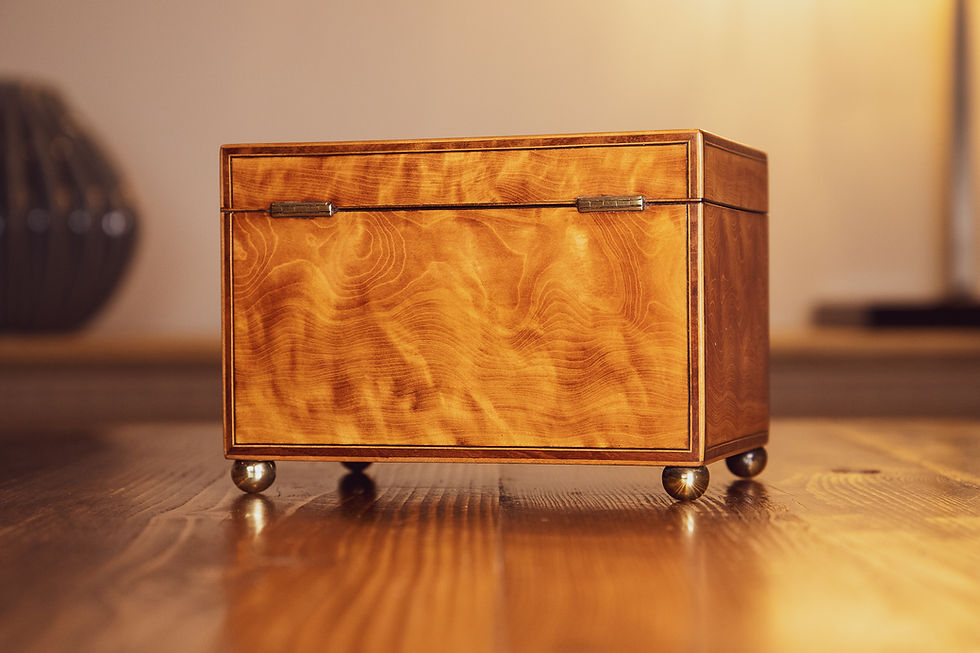 Thumbnail: Stunning Georgian Satinwood Jewellery Box SOLD