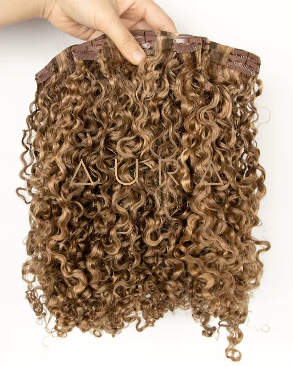Miniatura: Extensões de Cabelo Encaracolado Tic Tac Invisível 55cm
