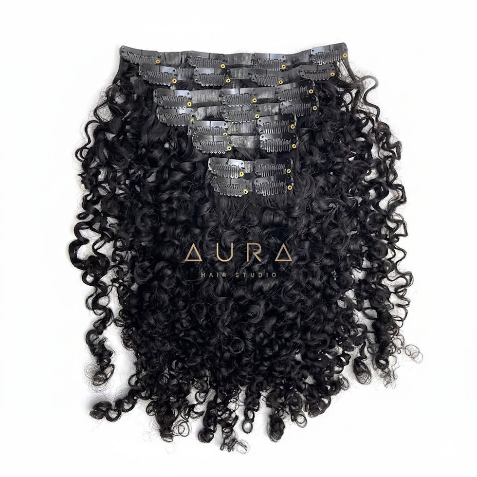 Miniatura: Extensões de Cabelo Afro Kinky Tic Tac Invisível 55 cm