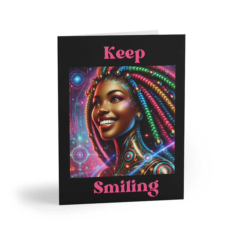 Keep Smiling Greeting Cards Set (8 pcs) 