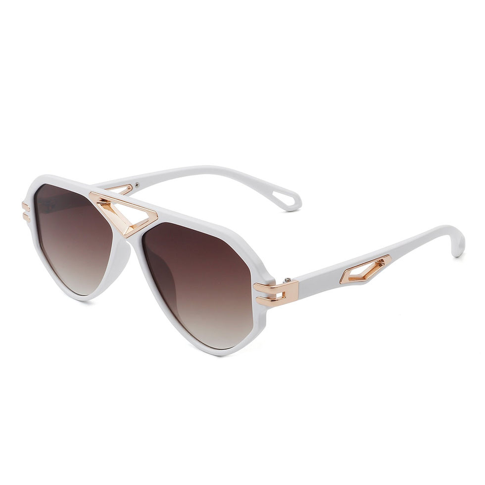 Miniature : Unityth - Geometric Retro Round Vintage Fashion Aviator Sunglasses