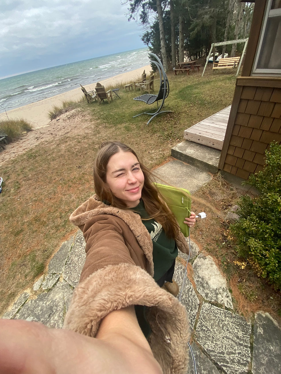 Windy day at work.