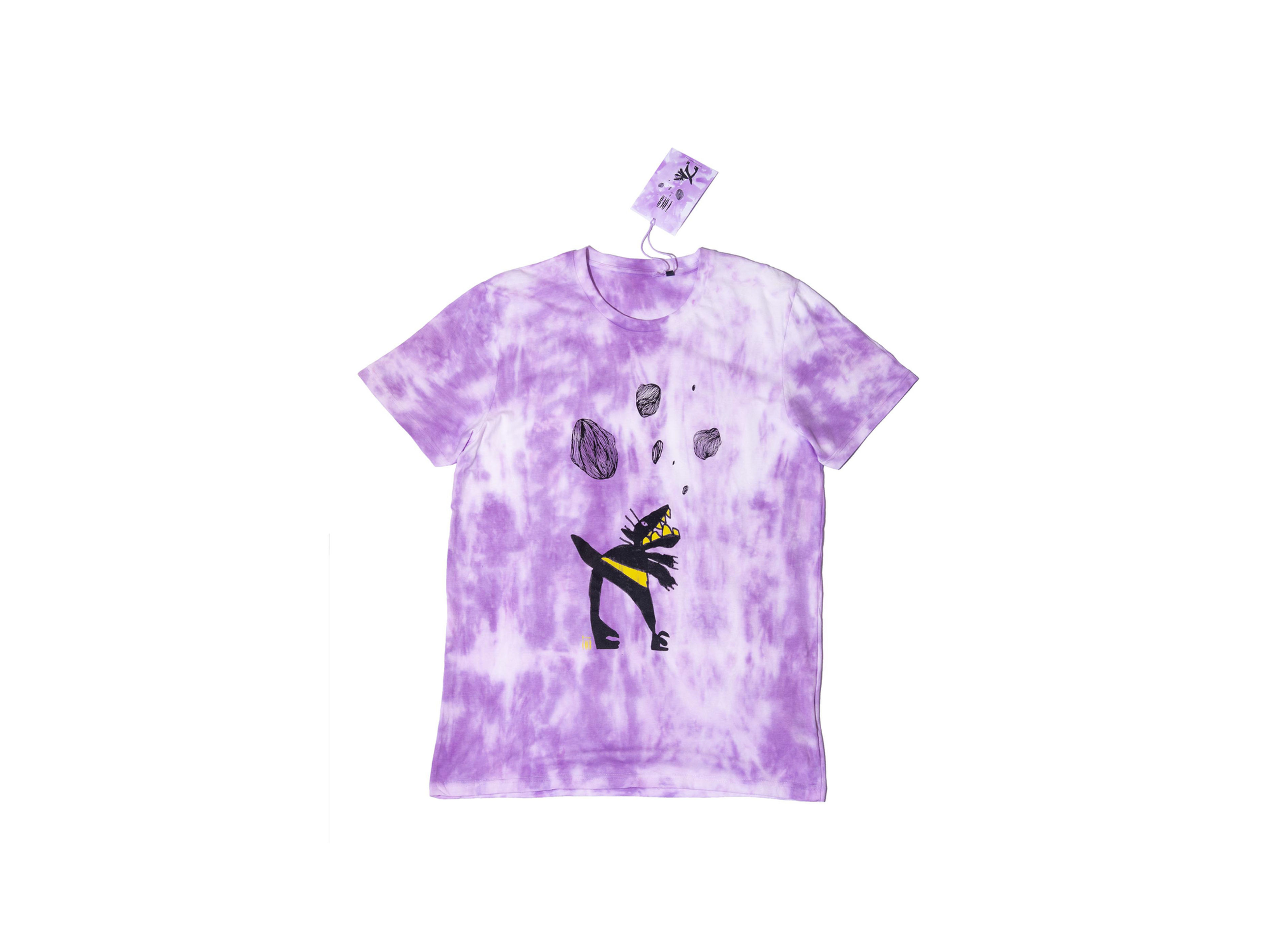 T-REX T-SHIRT  tie dye Purple
