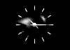 Thumbnail: BLACK CLOCK SPINNING ON AXIS gIF IMAGE