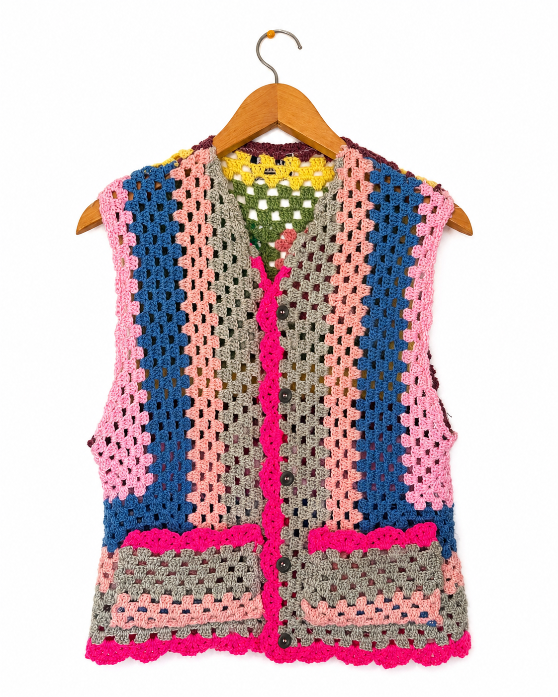Neon Noodle Pocket Vest front view