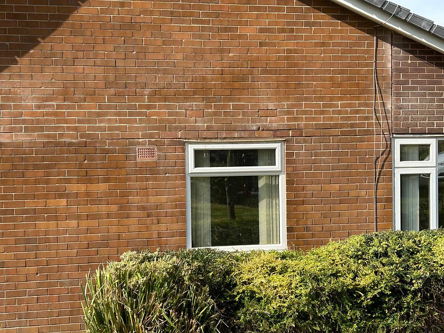 Brick exterior of a house